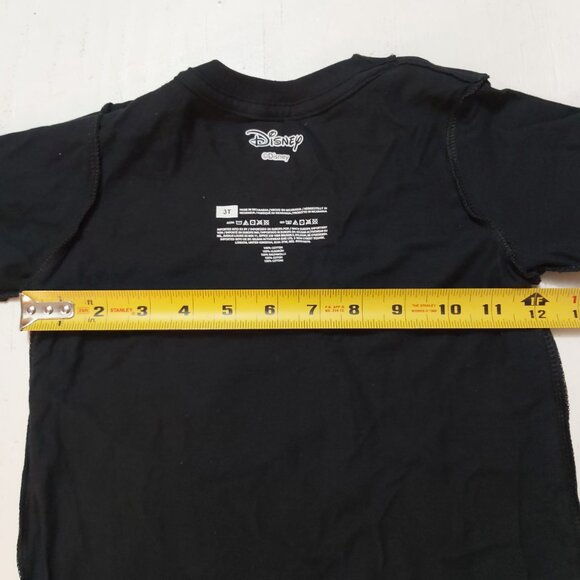 Disney Mickey Mouse Black T-Shirt Toddler Size 3T Orange Gold Face Print NWT - Picture 3 of 5